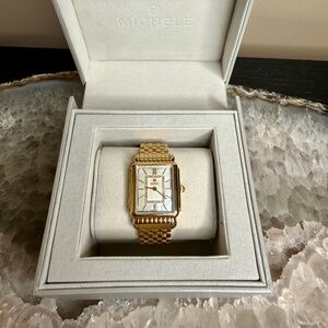 Michele Deco II Diamond Dial Gold MWW06X000044 Ladies Watch